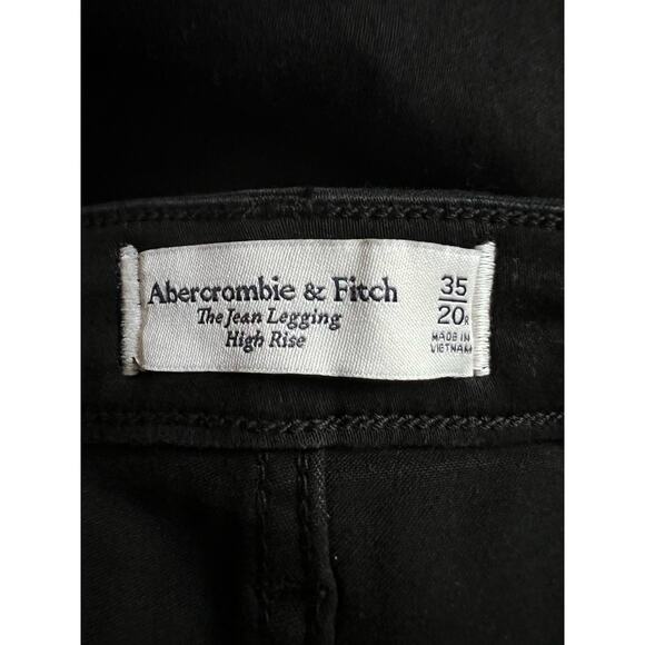 NWT Abercrombie & Fitch Women's Skinny High Rise Jean Legging Black Size 35/20 - Picture 7 of 10